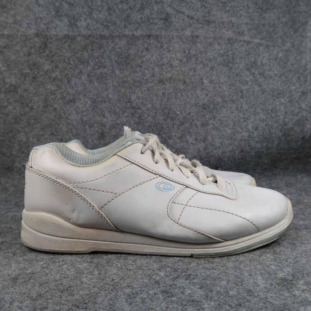 Dexter Shoes Womens 9 Bowling Sneakers Slide Rite Trainer White Lace Up Retro